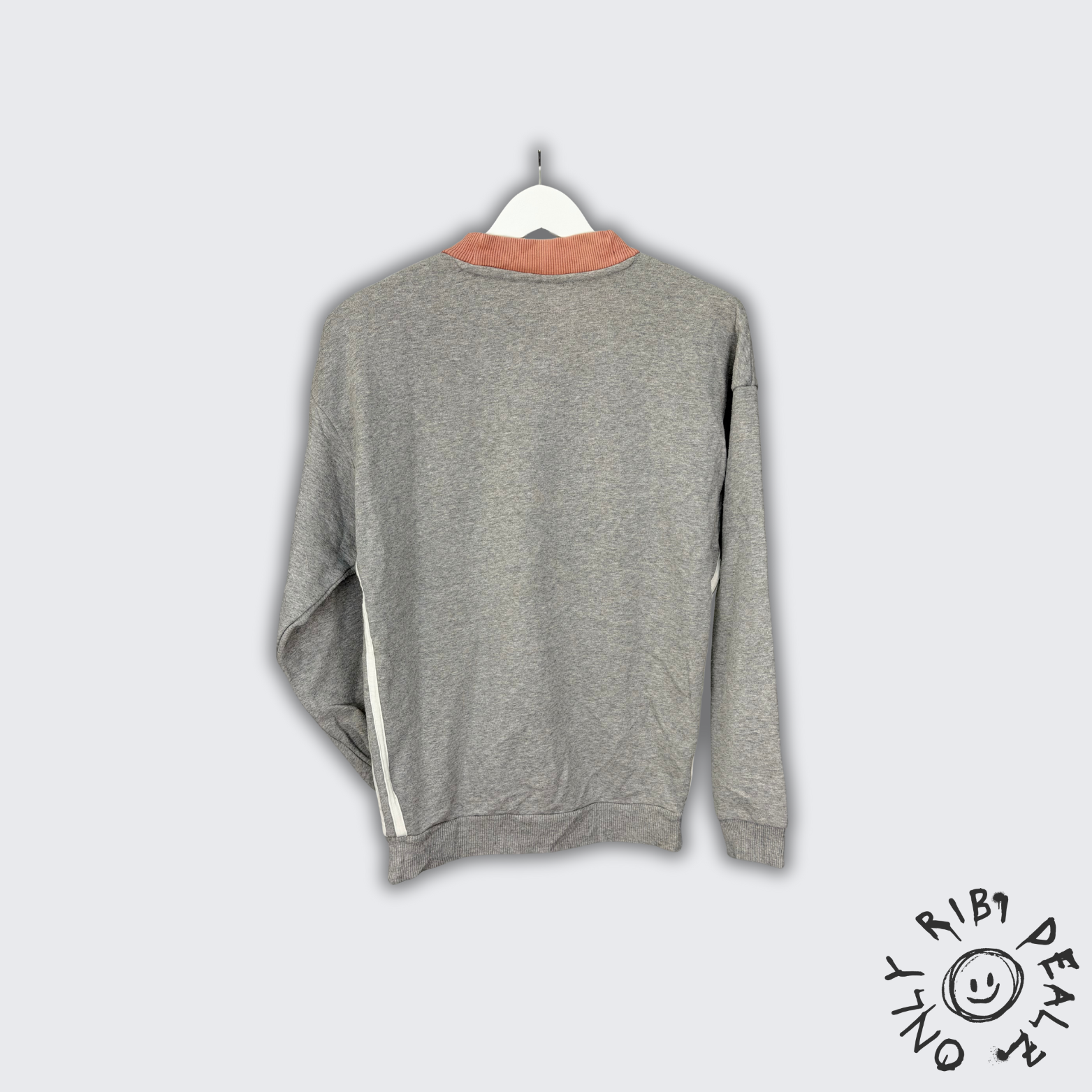 adidas Vintage V-Panel Sweatshirt – Grau / Rose (XS)