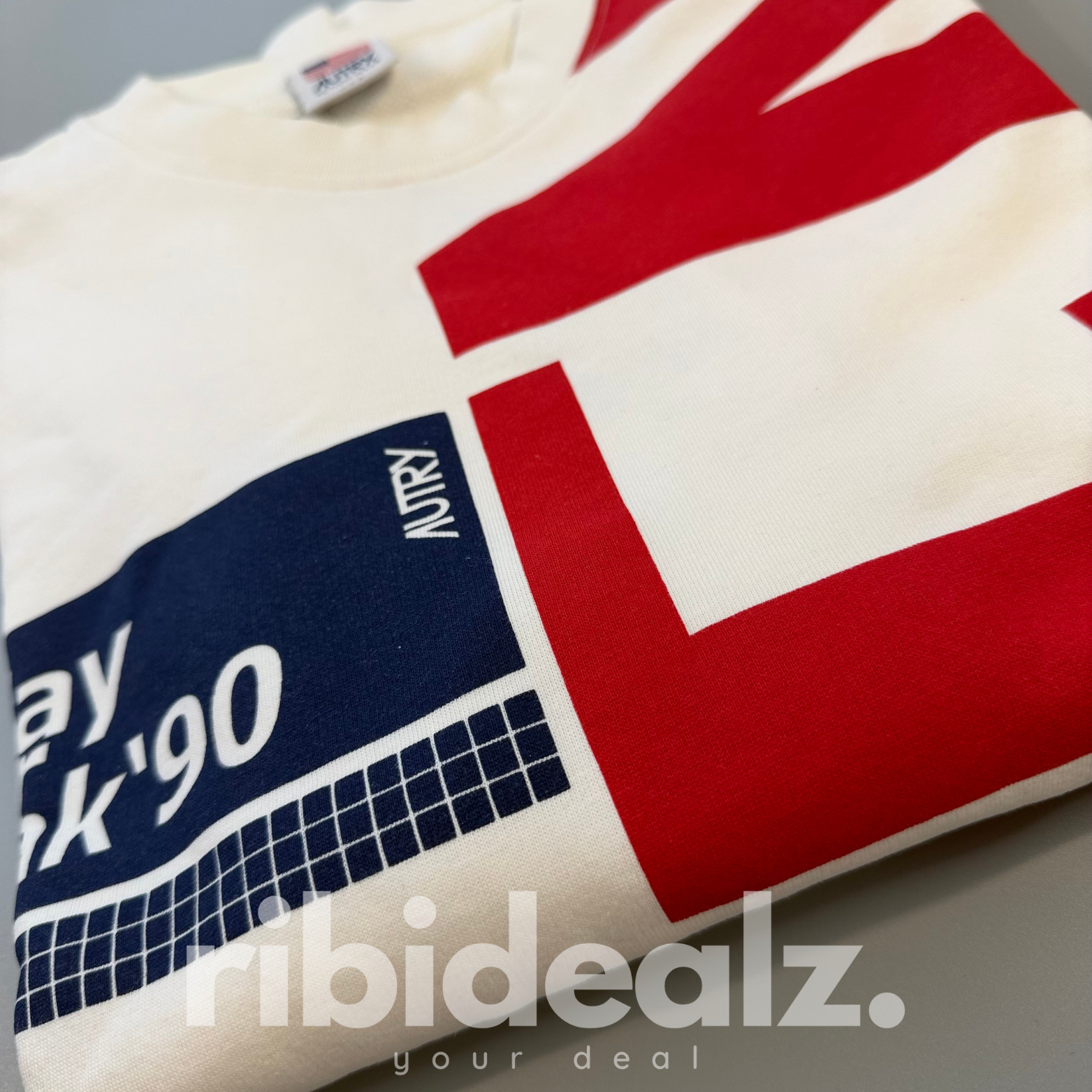 AUTRY Action Wear Sweatshirt „day break ’90“ Weiß/Rot/Blau – Neu