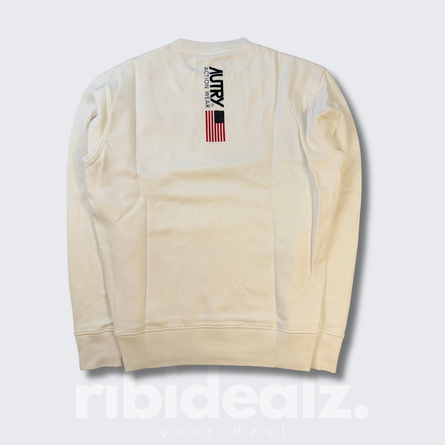 AUTRY Action Wear Sweatshirt „day break ’90“ Weiß/Rot/Blau – Neu