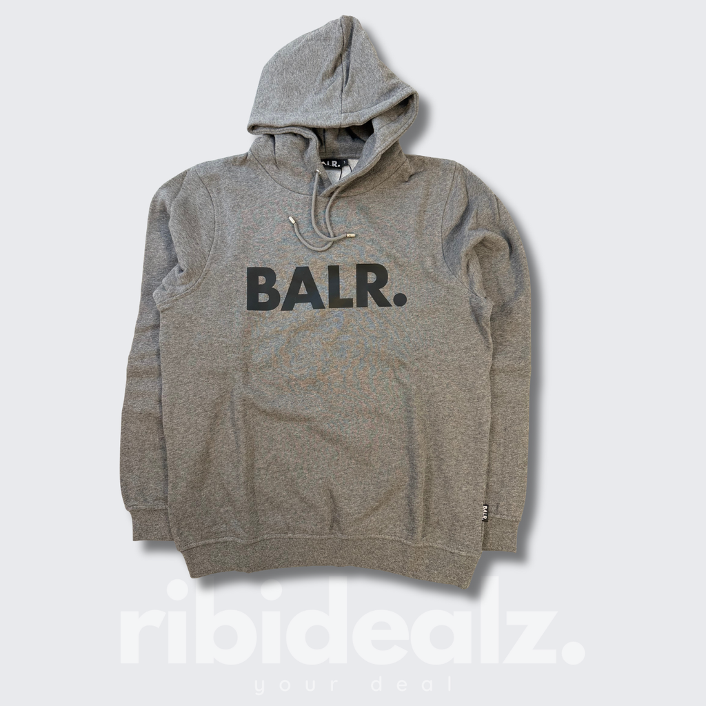 BALR. Hoodie Grau Meliert Big Logo Print – Herren – Größe S – Neu
