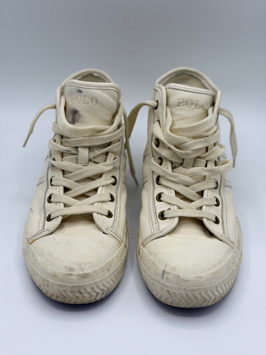 Ralph Lauren Polo High Sneaker Creme (40)