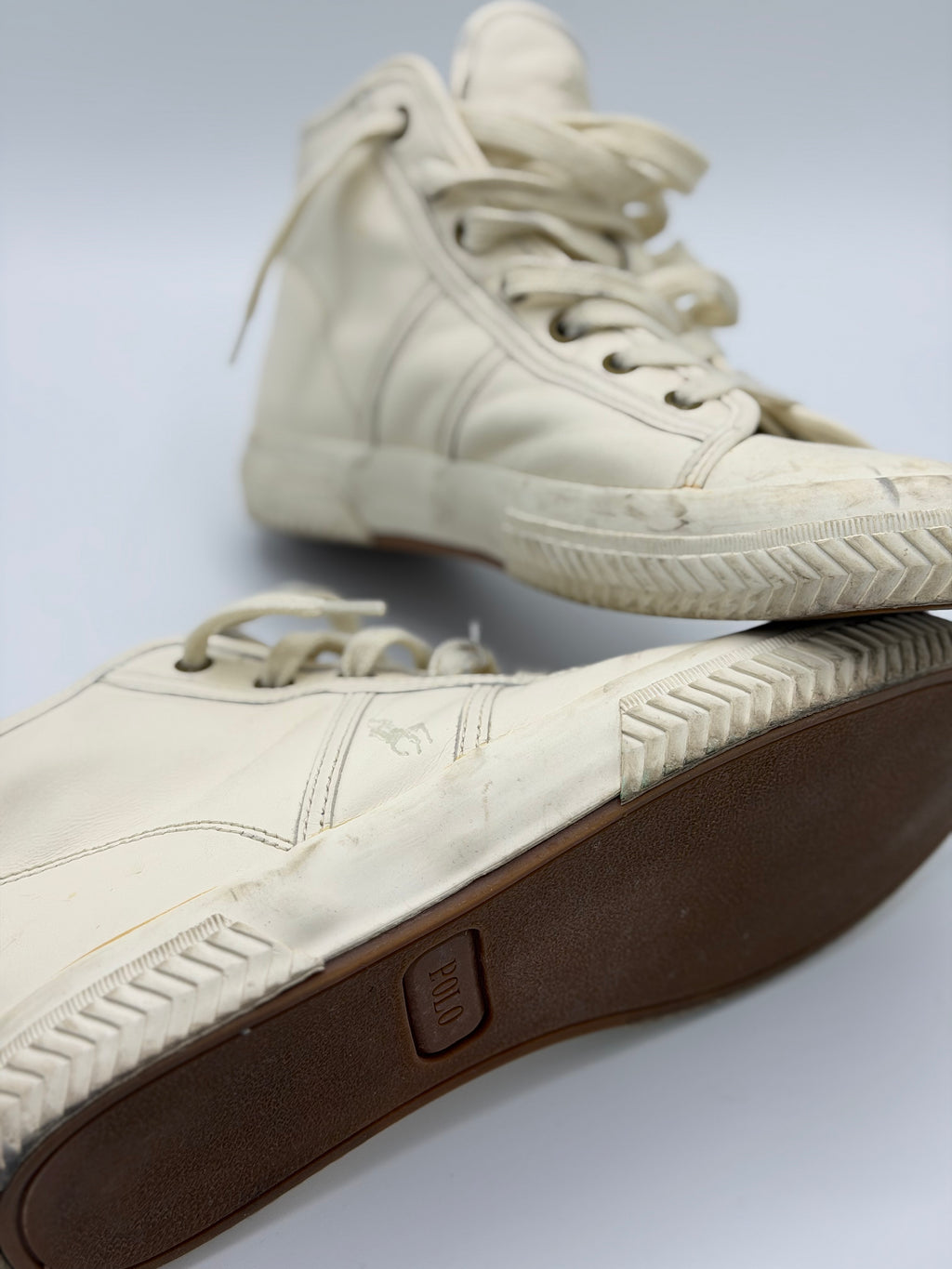 Ralph Lauren Polo High Sneaker Creme (40)
