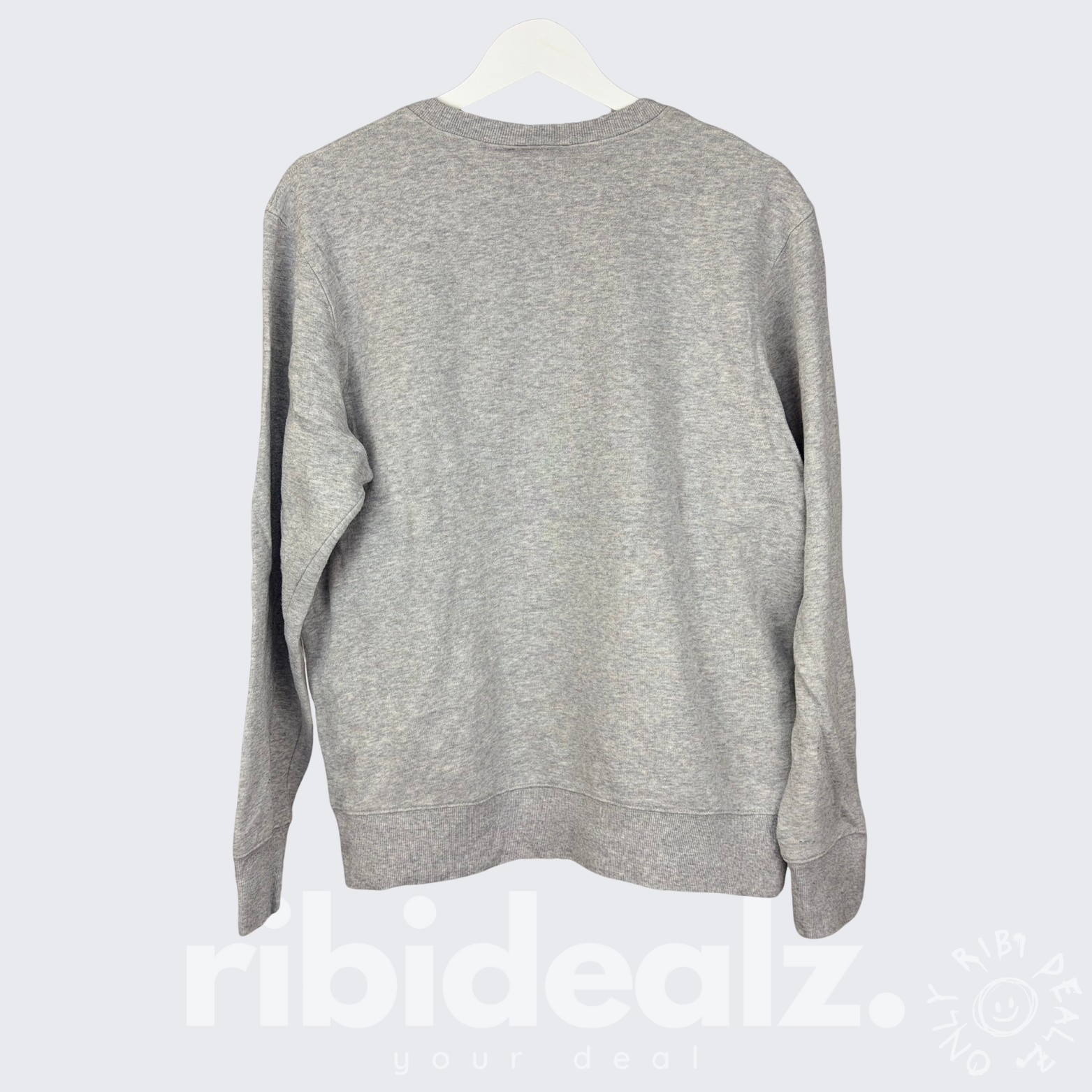 New Balance Pullover Unisex Grau – Logo Print Schwarz | Größe L