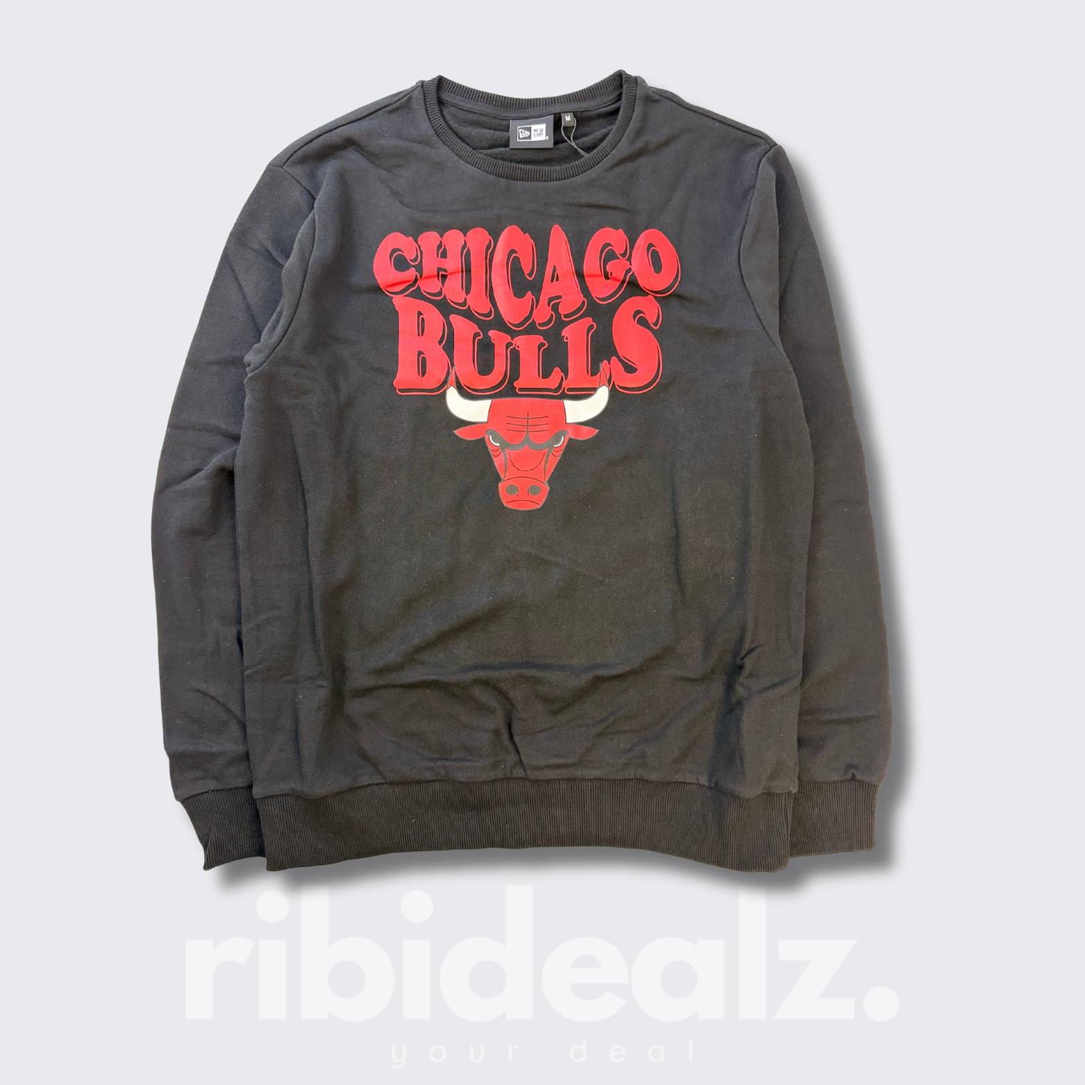 New Era Chicago Bulls Sweatshirt Schwarz Rot Print – Neu