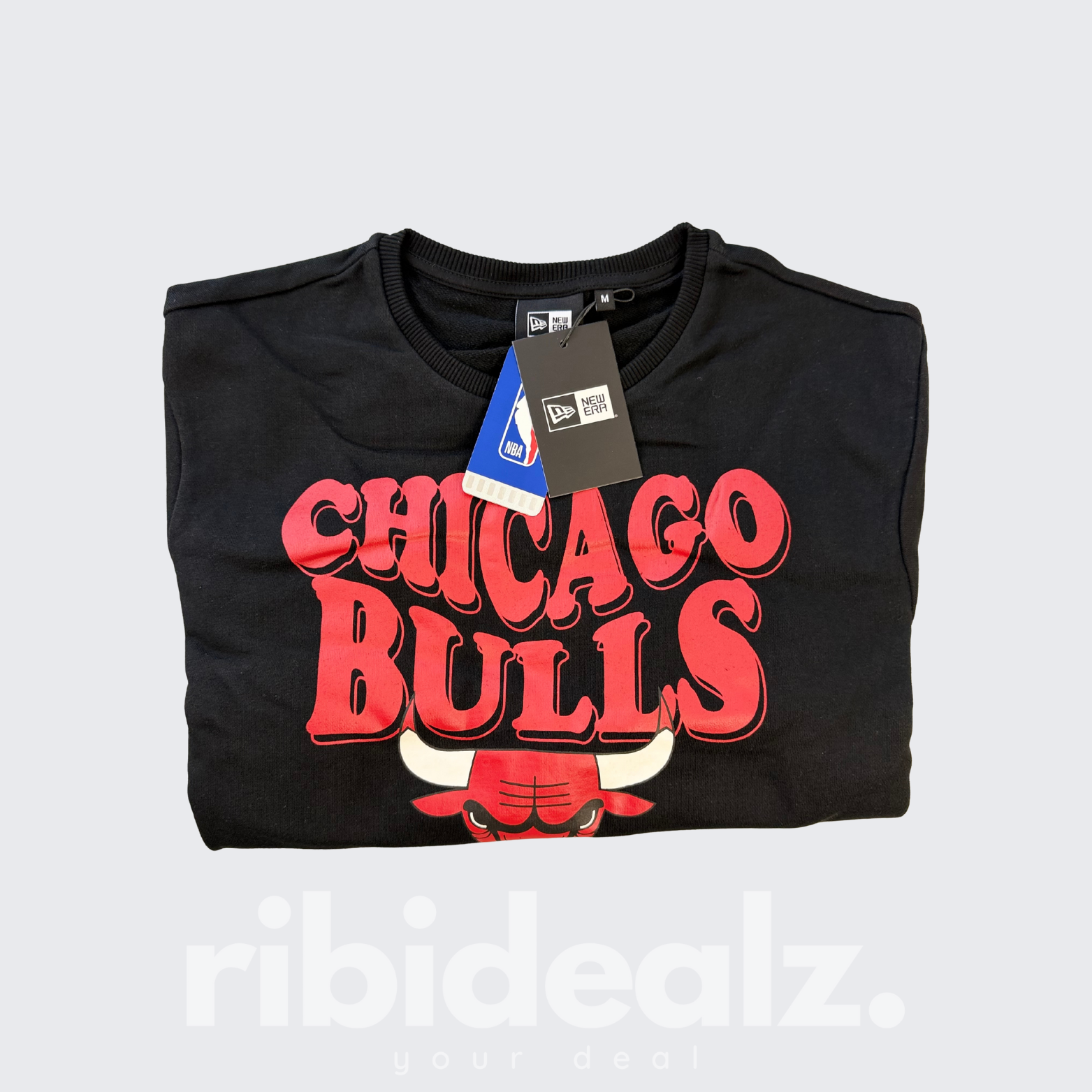 New Era Chicago Bulls Sweatshirt Schwarz Rot Print – Neu