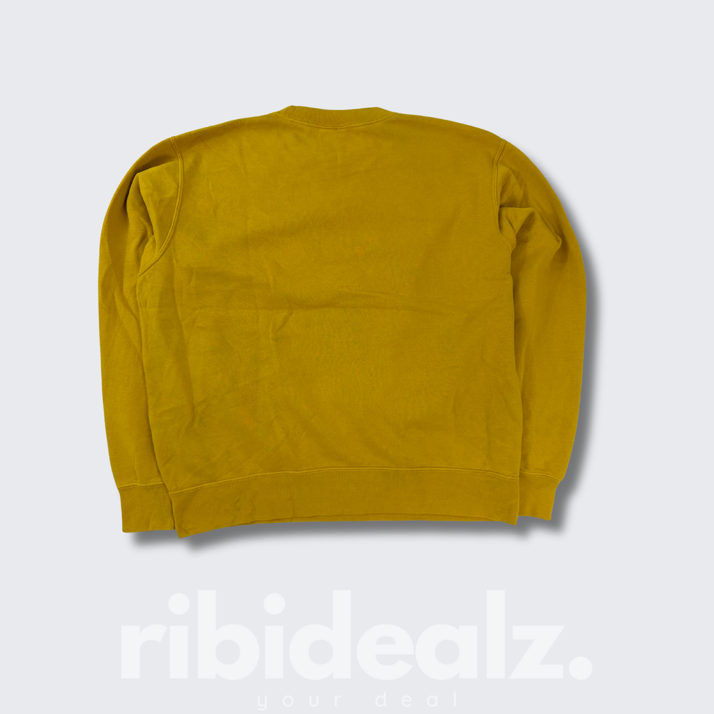 Nike Sweatshirt Unisex Ocker Gelb Basic Swoosh Stick – Größe M