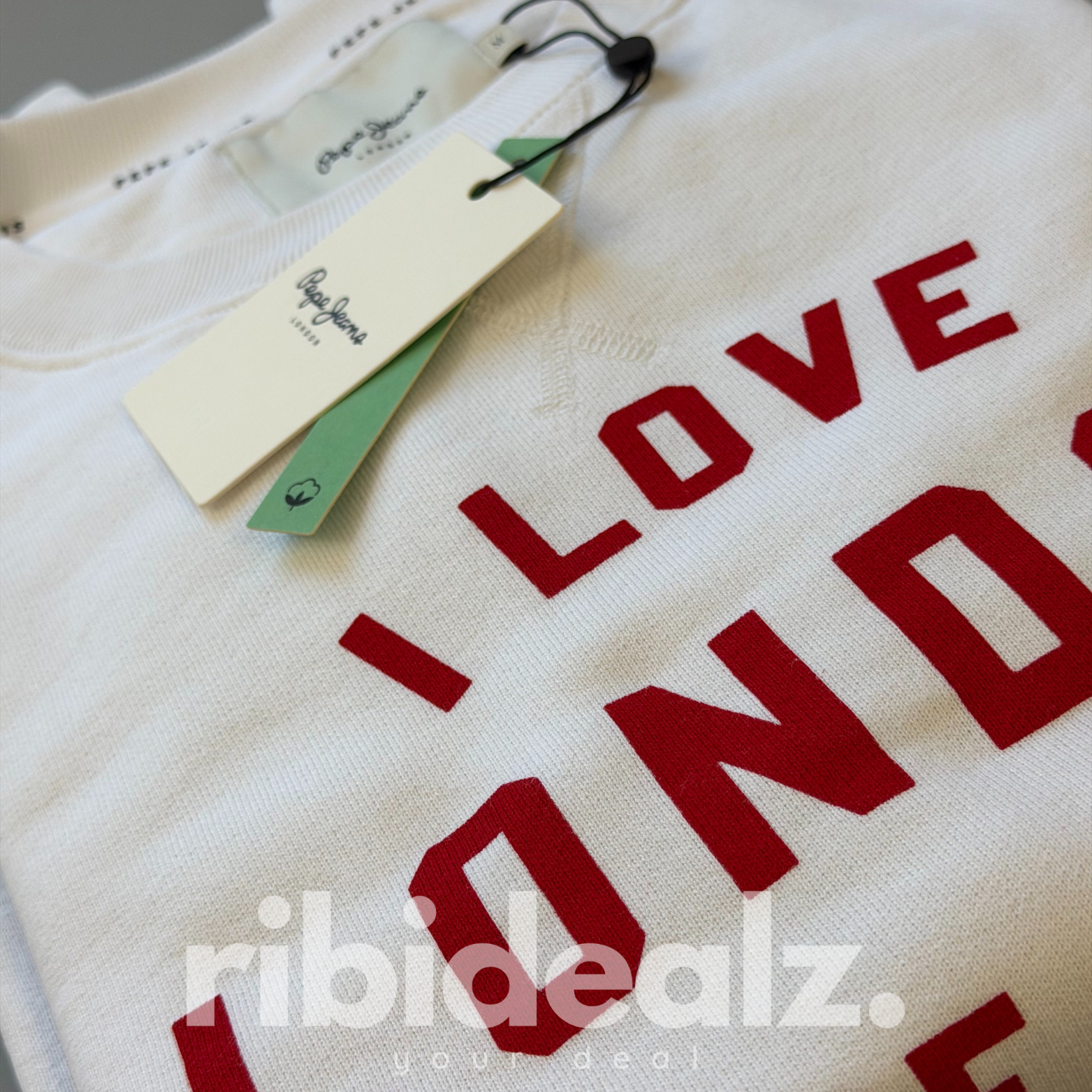 Pepe Jeans Sweatshirt „I Love London“ – Weiß – Größe M – Neu