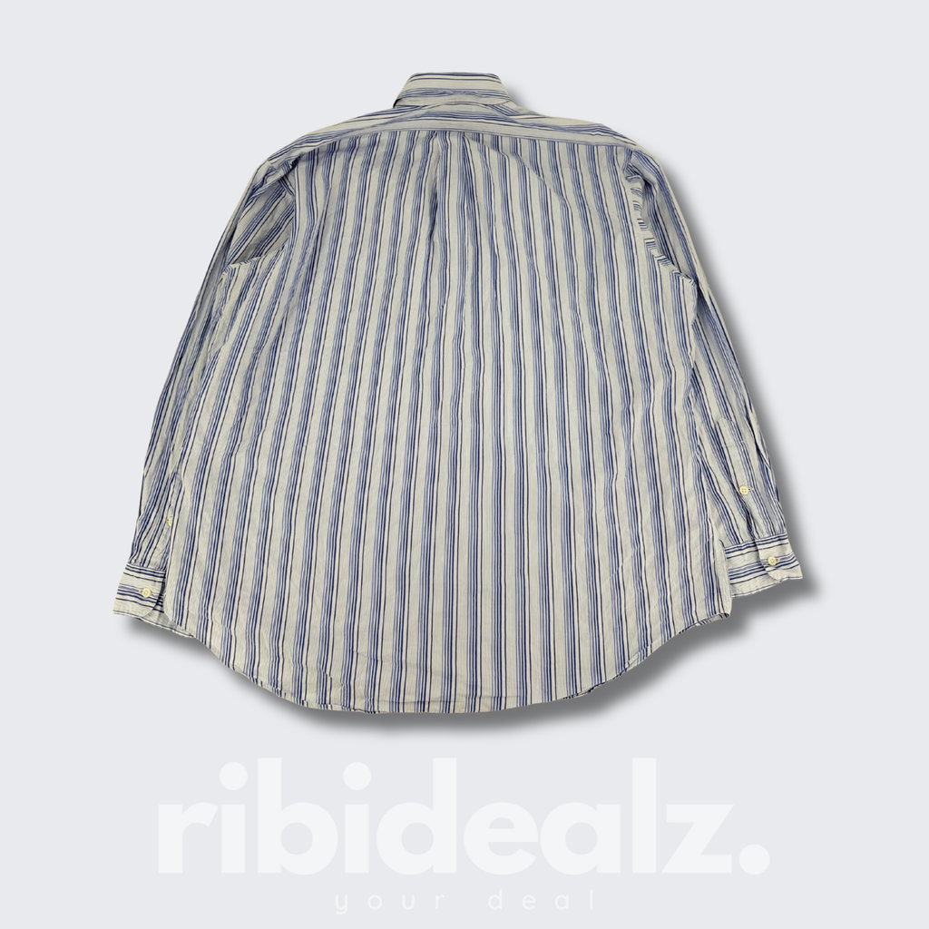 Polo Ralph Lauren Hemd Blau Weiß Gestreift – Blake Fit Button Down – Größe XL – Grad A