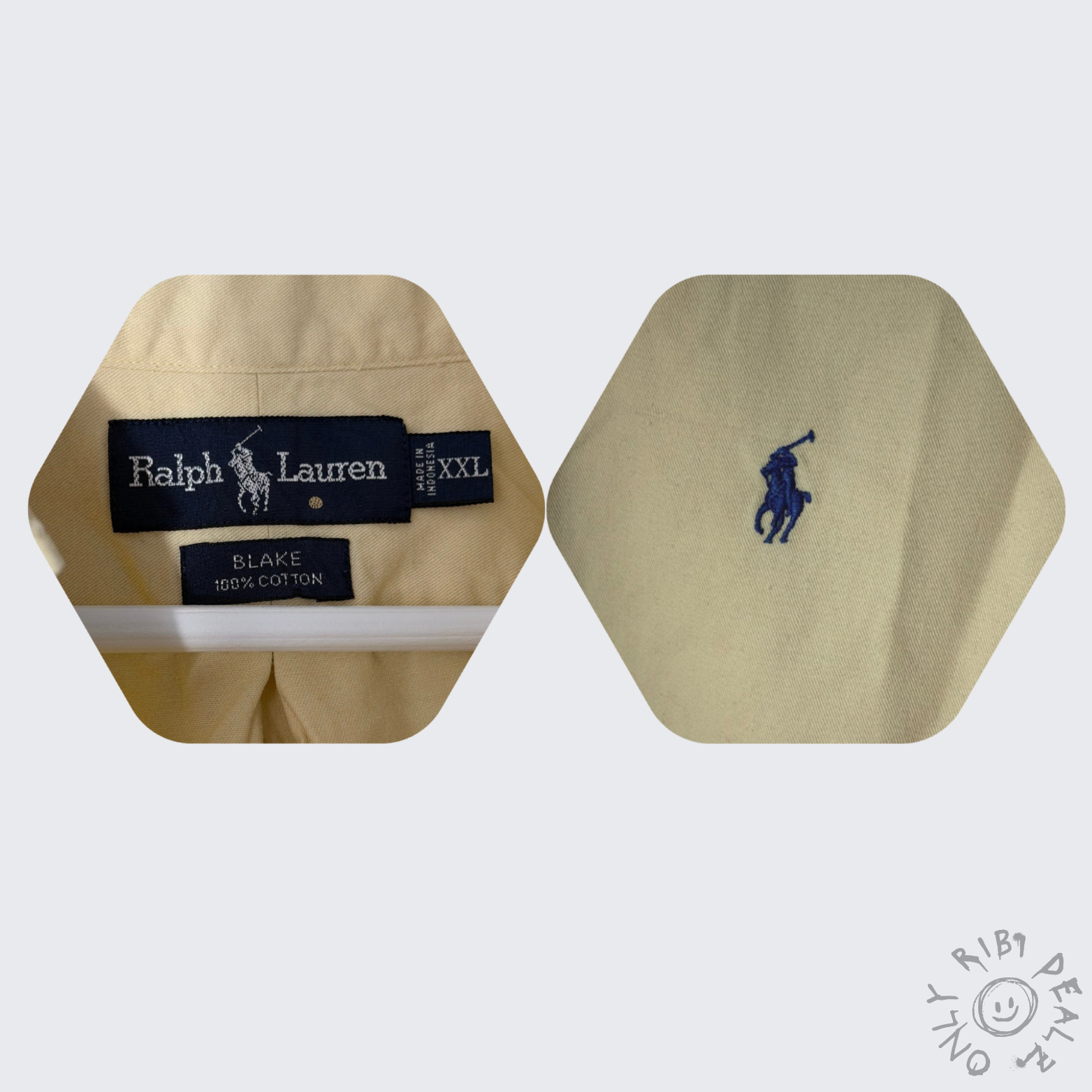 Polo Ralph Lauren Hemd Hellgelb Blake XXL – Klassisch, 100% Baumwolle