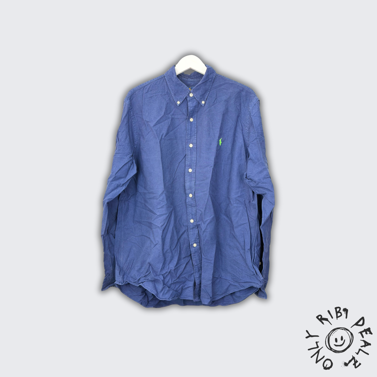 Ralph Lauren Vintage Oxford Shirt – Navy Blue ( XL )