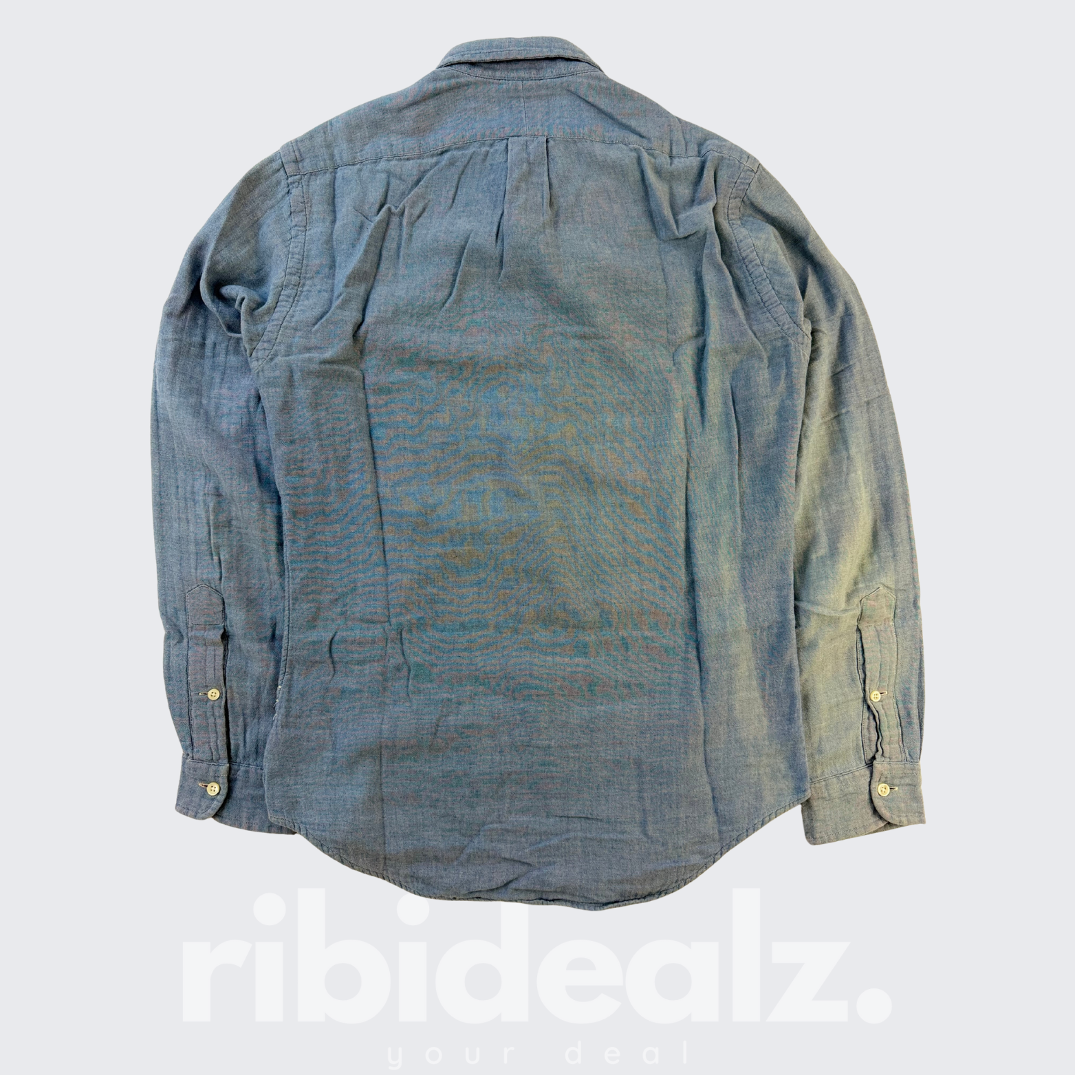 Polo Ralph Lauren Hemd Herren Langarm Blau Button-Down Slim Fit S