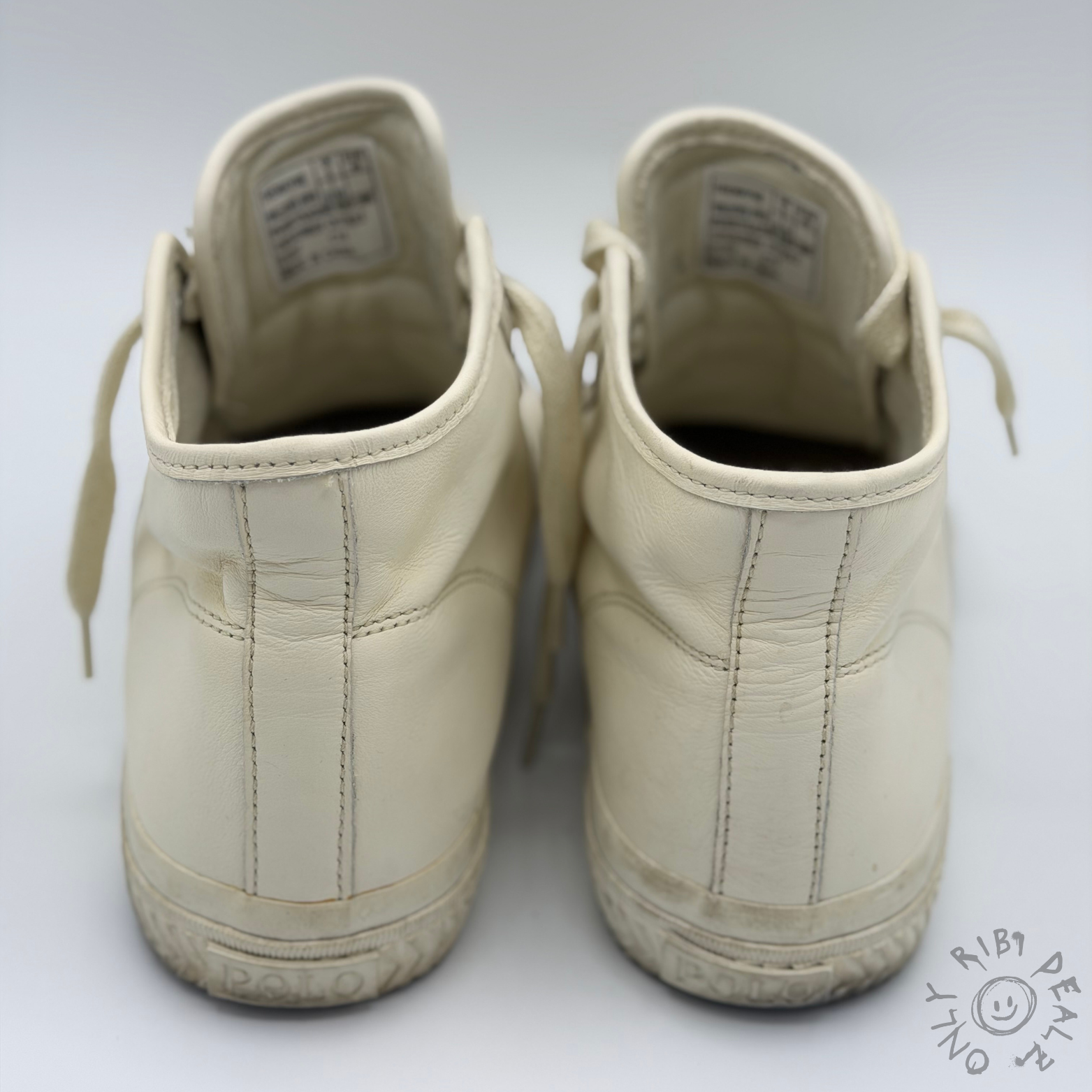 Polo Ralph Lauren High-Top Sneaker – Cream Leather (40)