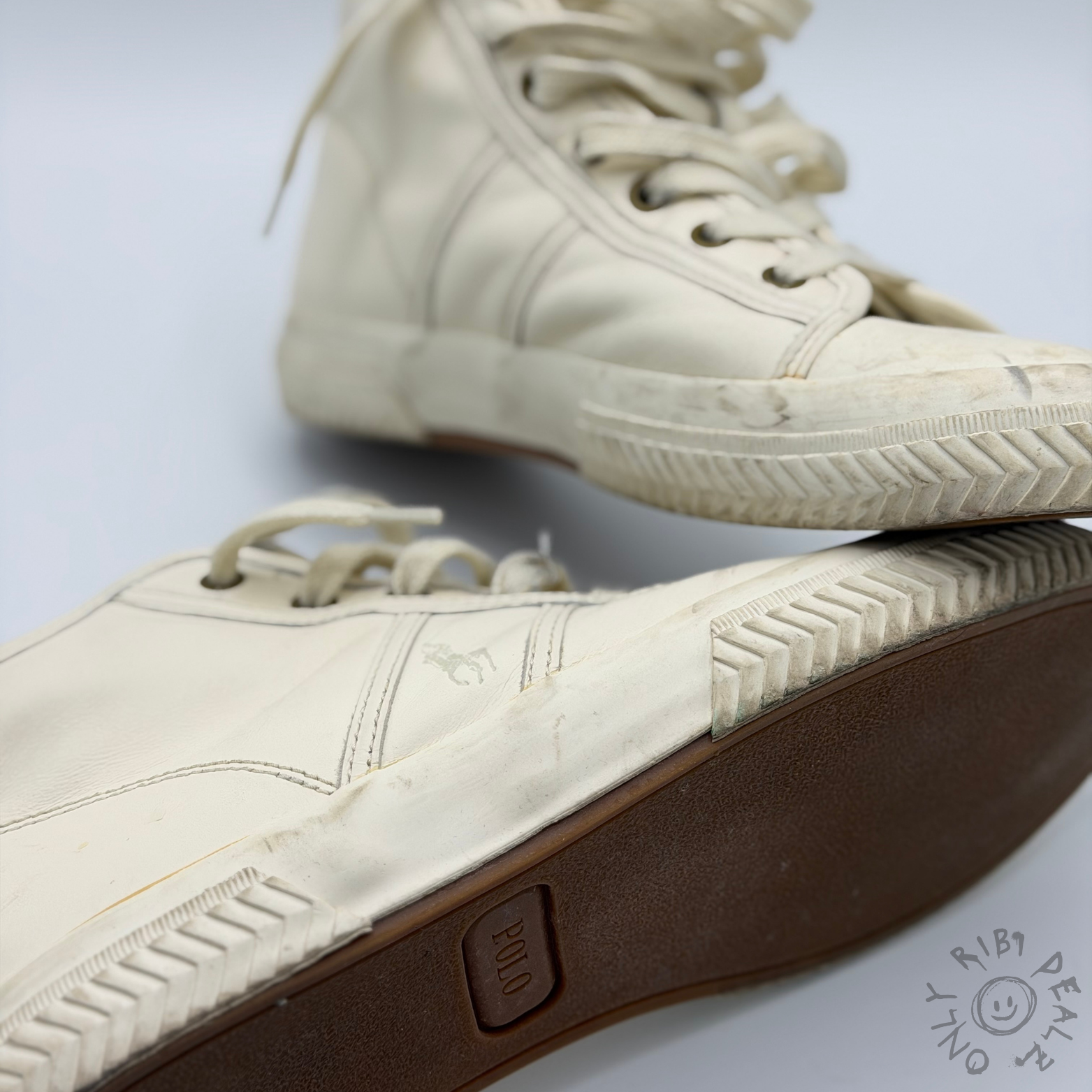 Polo Ralph Lauren High-Top Sneaker – Cream Leather (40)