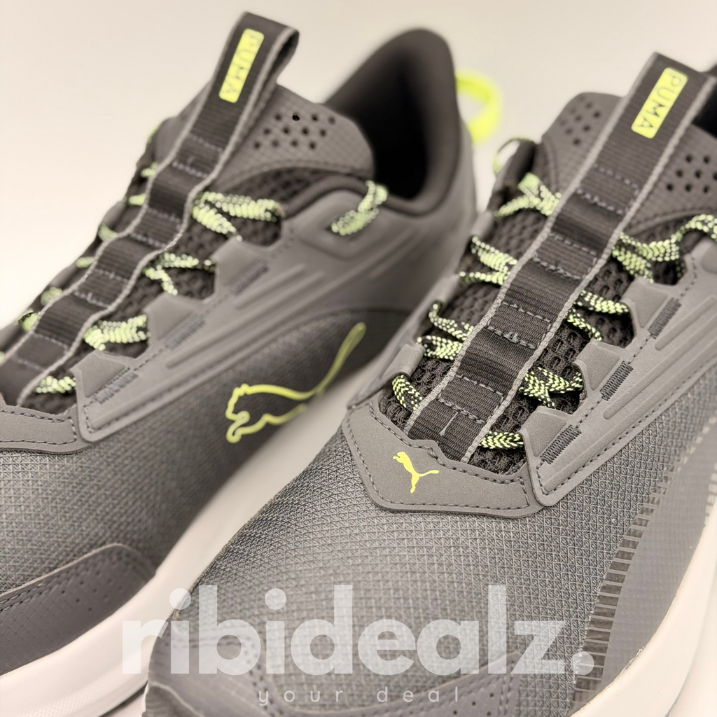 PUMA Trail Low Sneaker Schwarz Grau Neon Grün – Outdoor Running Sneaker - Neu