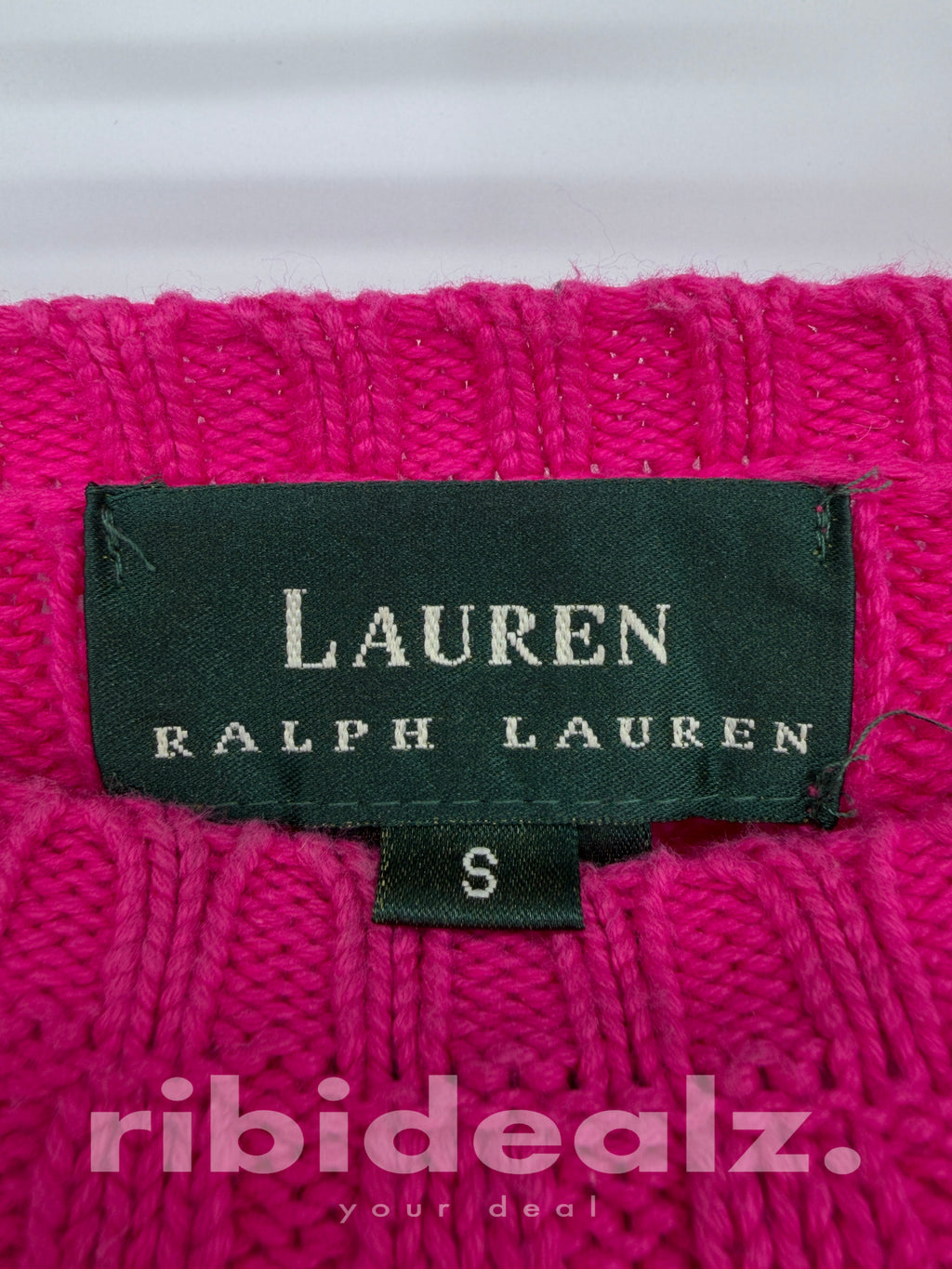 Lauren Ralph Lauren Rippstrick Pullover S Pink – Baumwolle