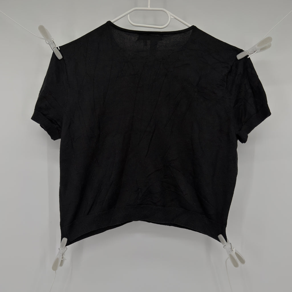 Lauren Ralph Lauren Petite Crop Cardigan Damen P/L Schwarz – 83 % Seide