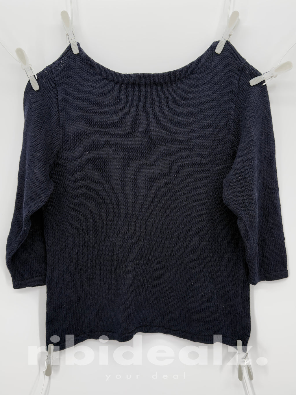 Lauren Ralph Lauren Strickshirt L Dunkelblau – 100 % mercerisierte Baumwolle