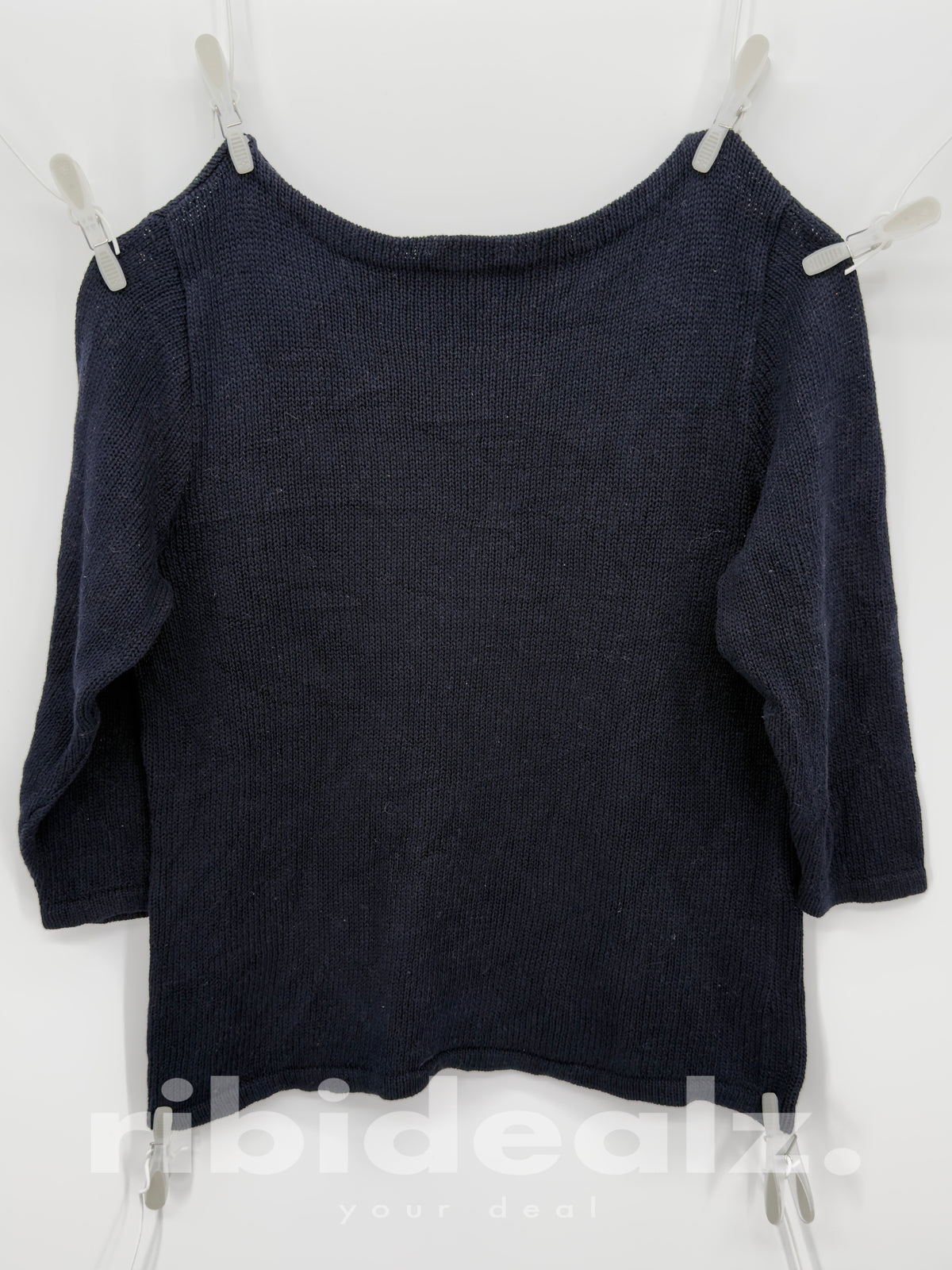 Lauren Ralph Lauren Strickshirt L Dunkelblau – 100 % mercerisierte Baumwolle
