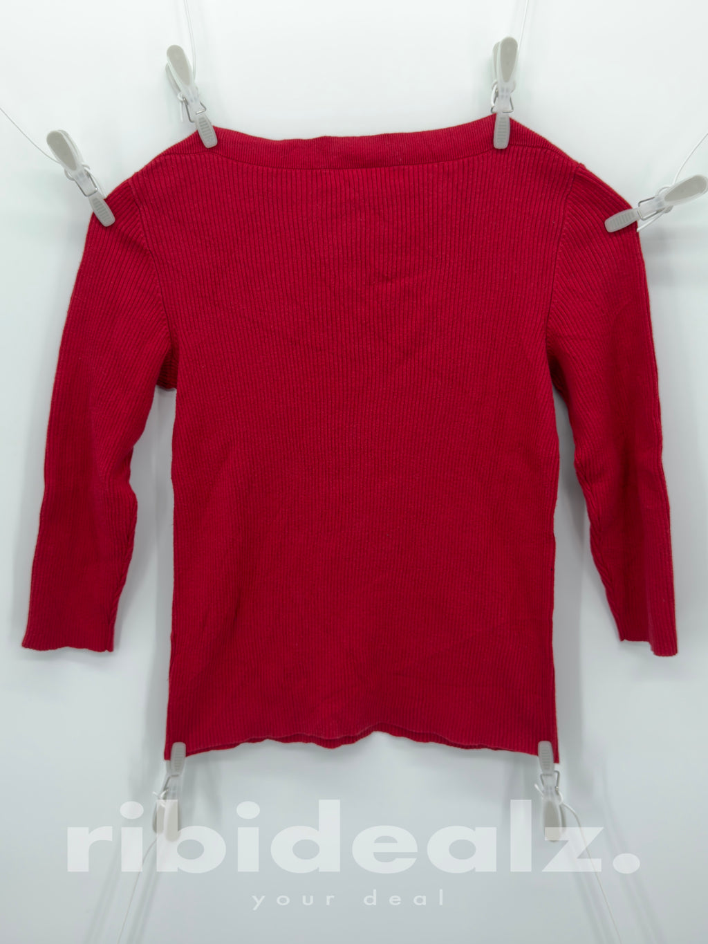 Lauren Ralph Lauren Rippstrick Pullover XS Rot – Baumwollmix