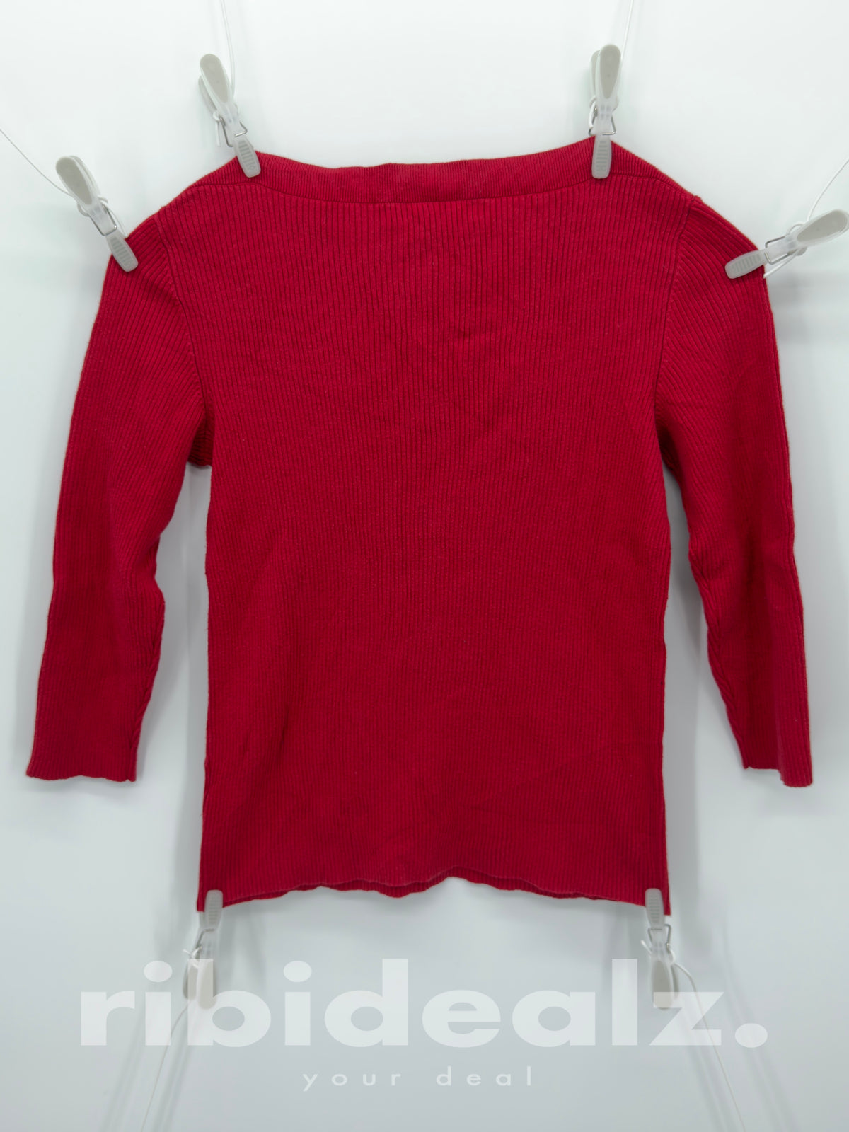 Lauren Ralph Lauren Rippstrick Pullover XS Rot – Baumwollmix