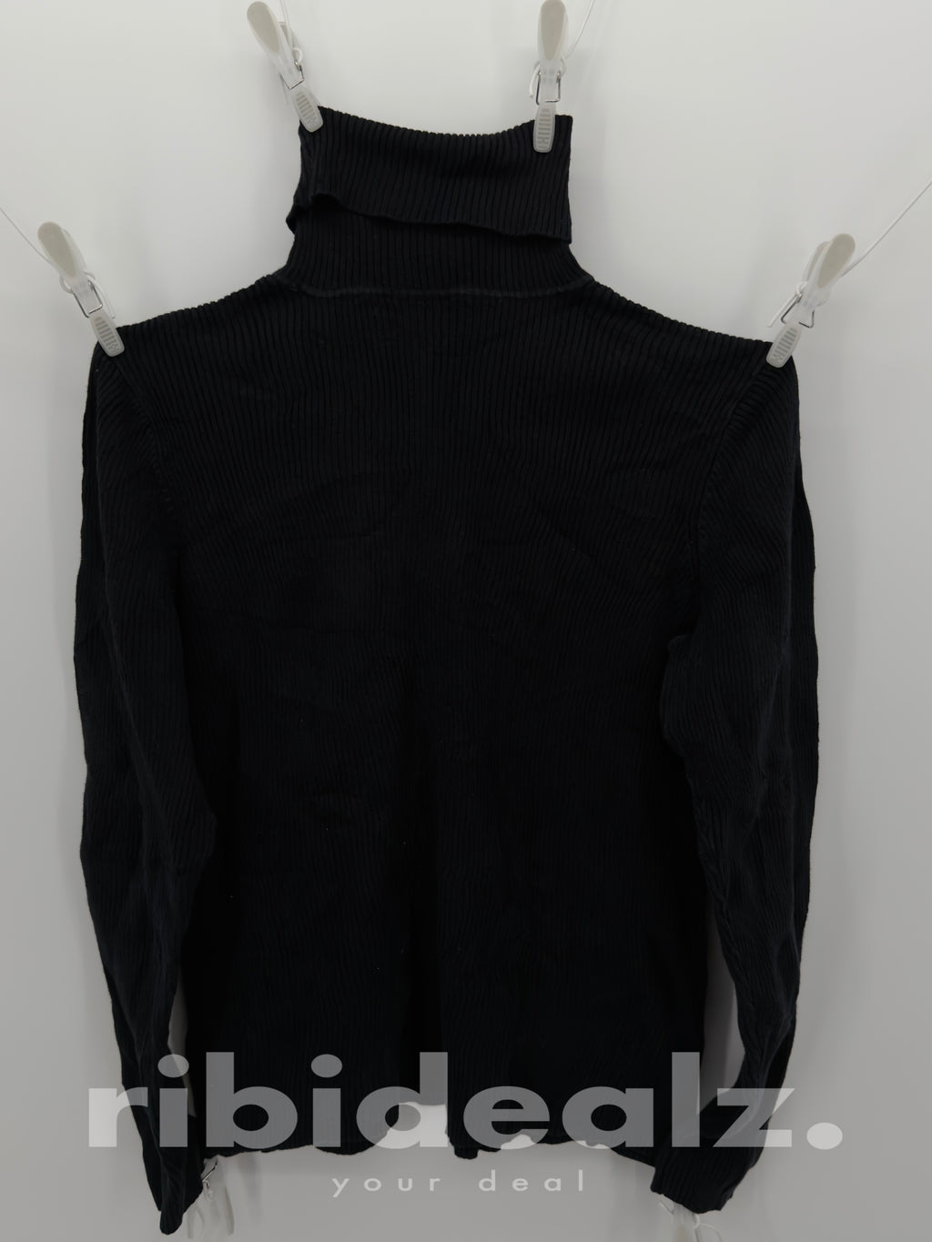 Lauren Ralph Lauren Rollkragenpullover Schwarz – Rippstrick Baumwolle