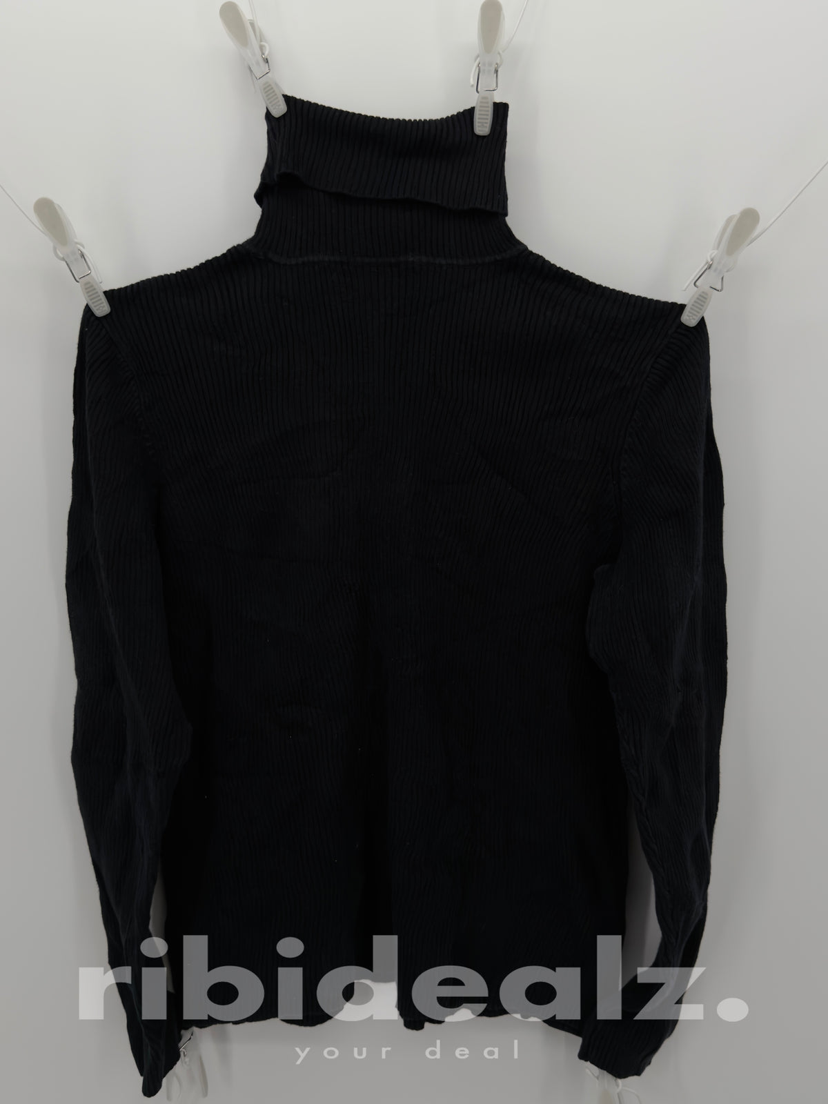 Lauren Ralph Lauren Rollkragenpullover Schwarz – Rippstrick Baumwolle