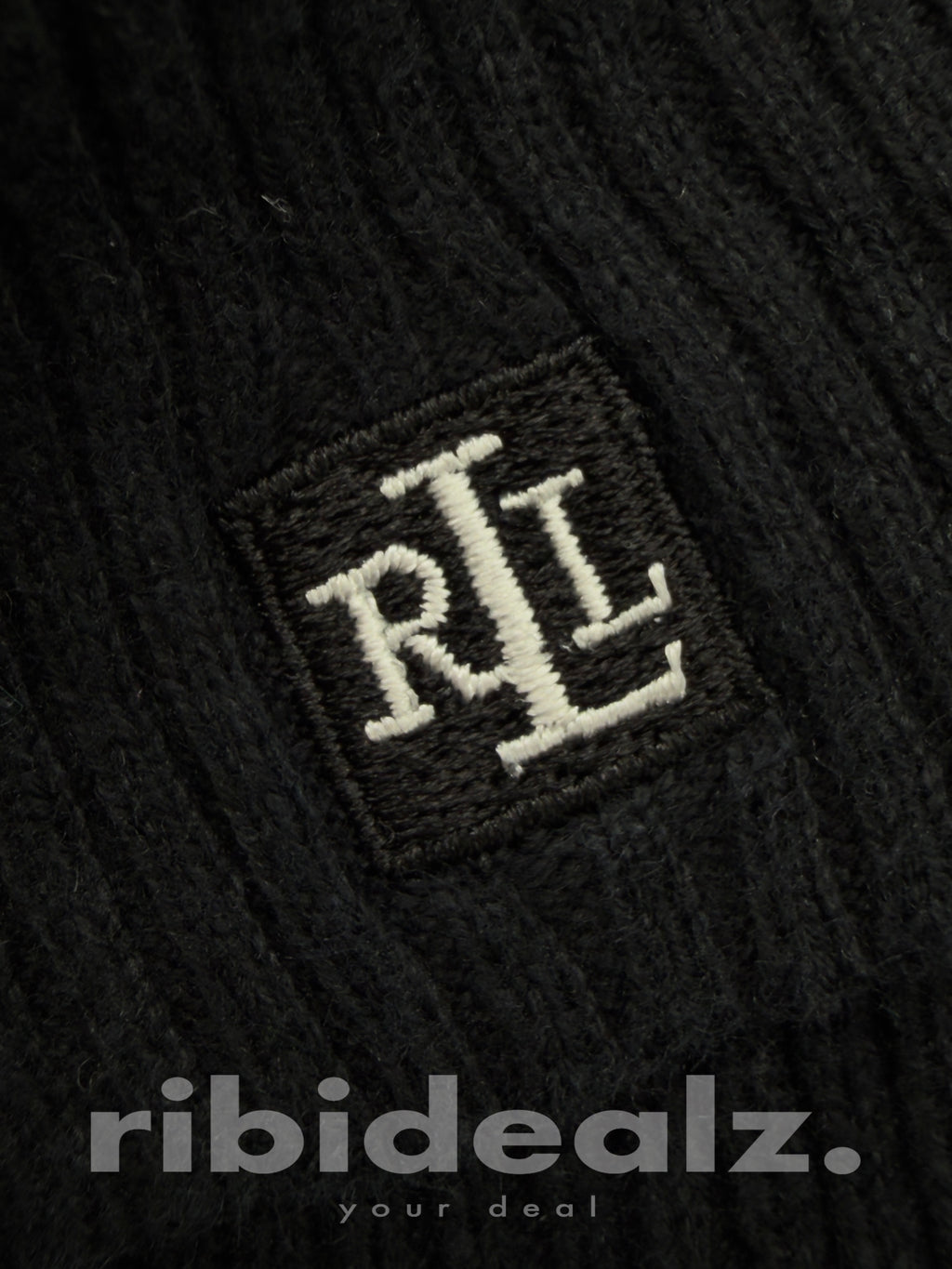 Lauren Ralph Lauren Rollkragenpullover Schwarz – Rippstrick Baumwolle