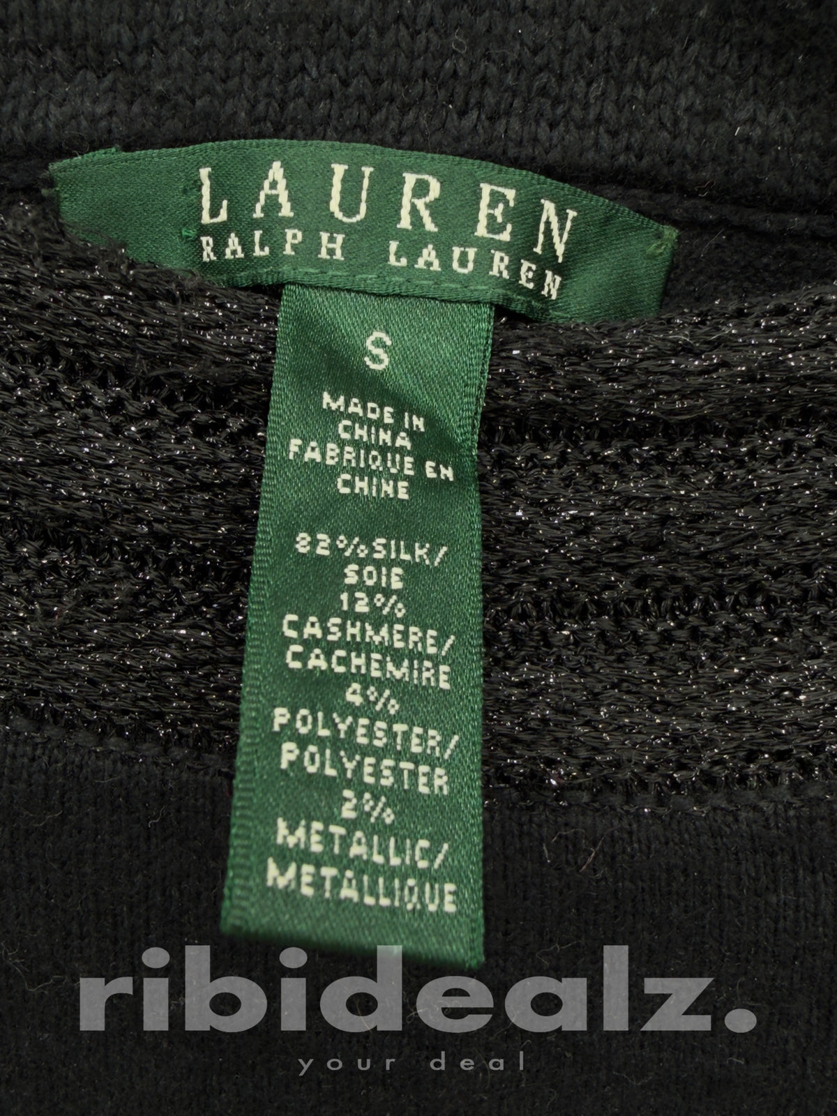 Lauren Ralph Lauren Pullover S Schwarz – Seide & Cashmere