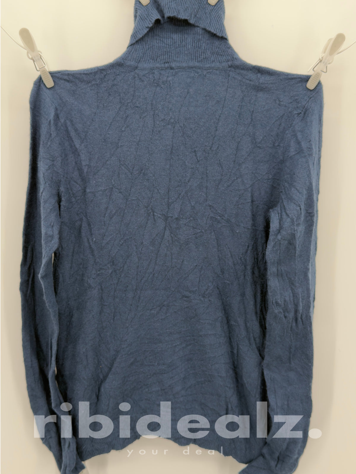 Lauren Ralph Lauren Petite Rollkragenpullover M Dunkelblau – Wollmix mit Cashmere