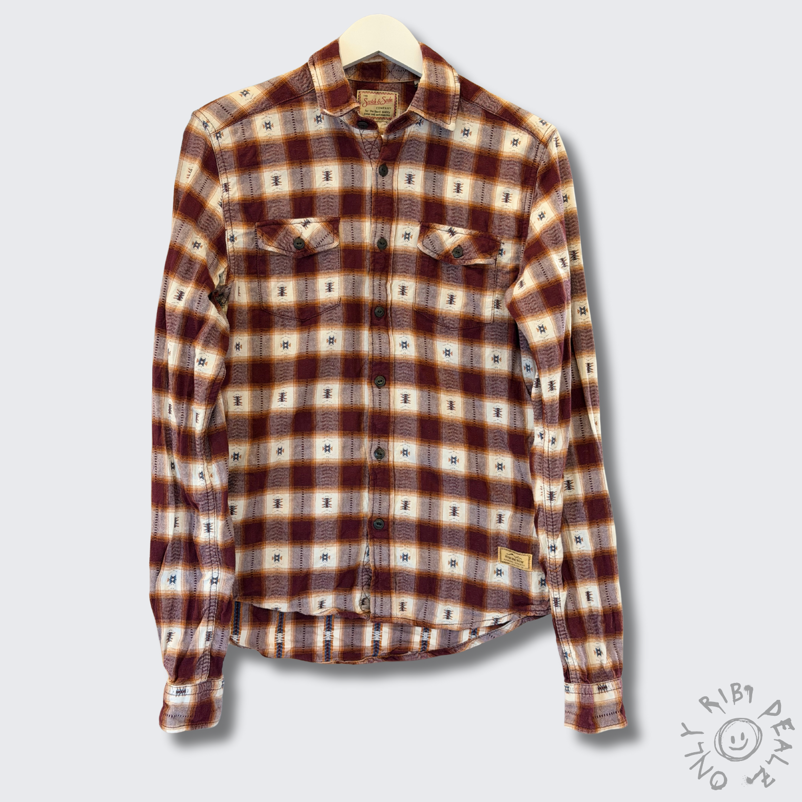 Scotch & Soda Hemd – Kariert, Langarm, Warmes Winterflanell (S)