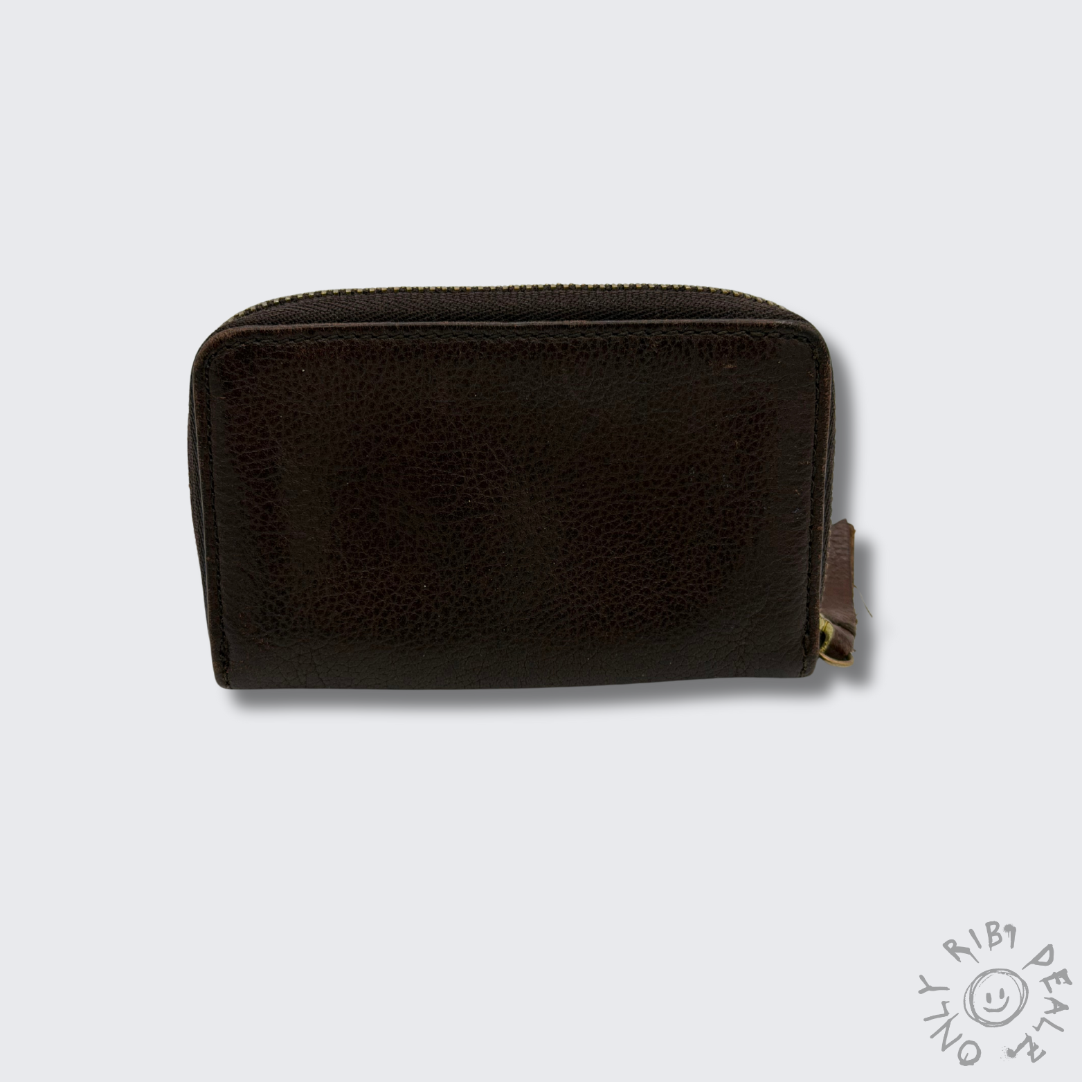 Scotch & Soda Kartenetui Braun - Zwei Fächer - Reißverschluss - Leder