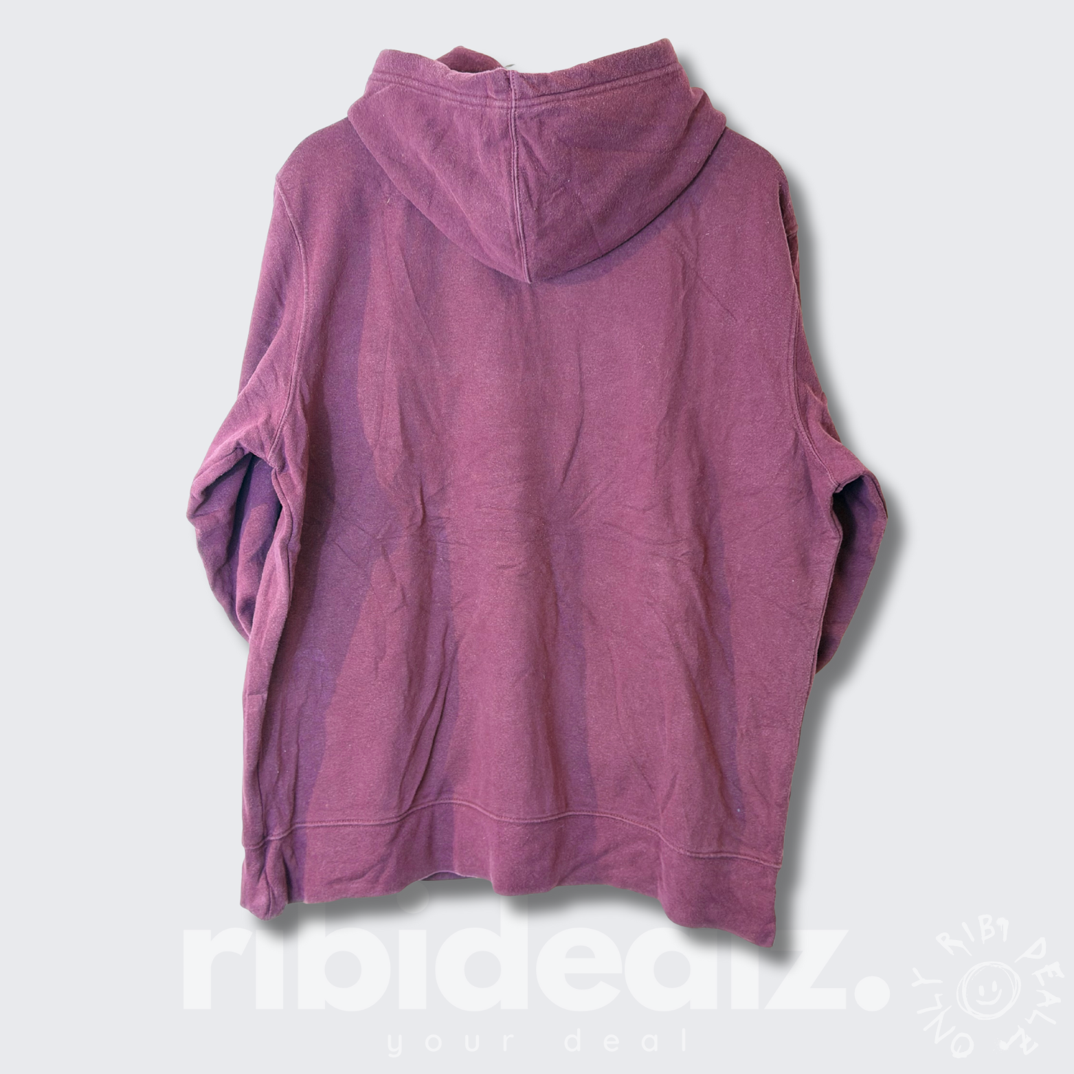 The North Face Hoodie dunkelrot Logo – Größe L