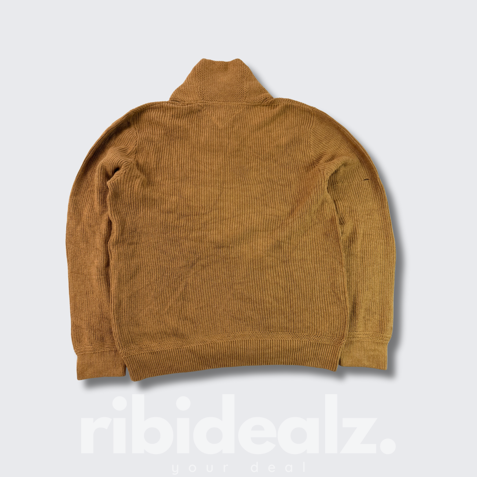 Tommy Hilfiger Strickpullover Herren XL Senfgelb - Knopfkragen - Fashion Canvas