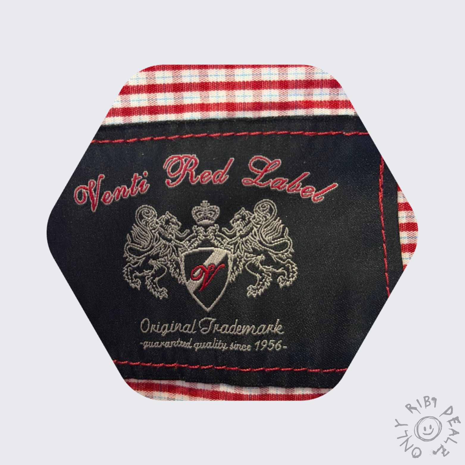 Venti Red Label Herren Hemd – Kariert Rot/Weiß – Brusttaschen – Vintage Look – Größe S