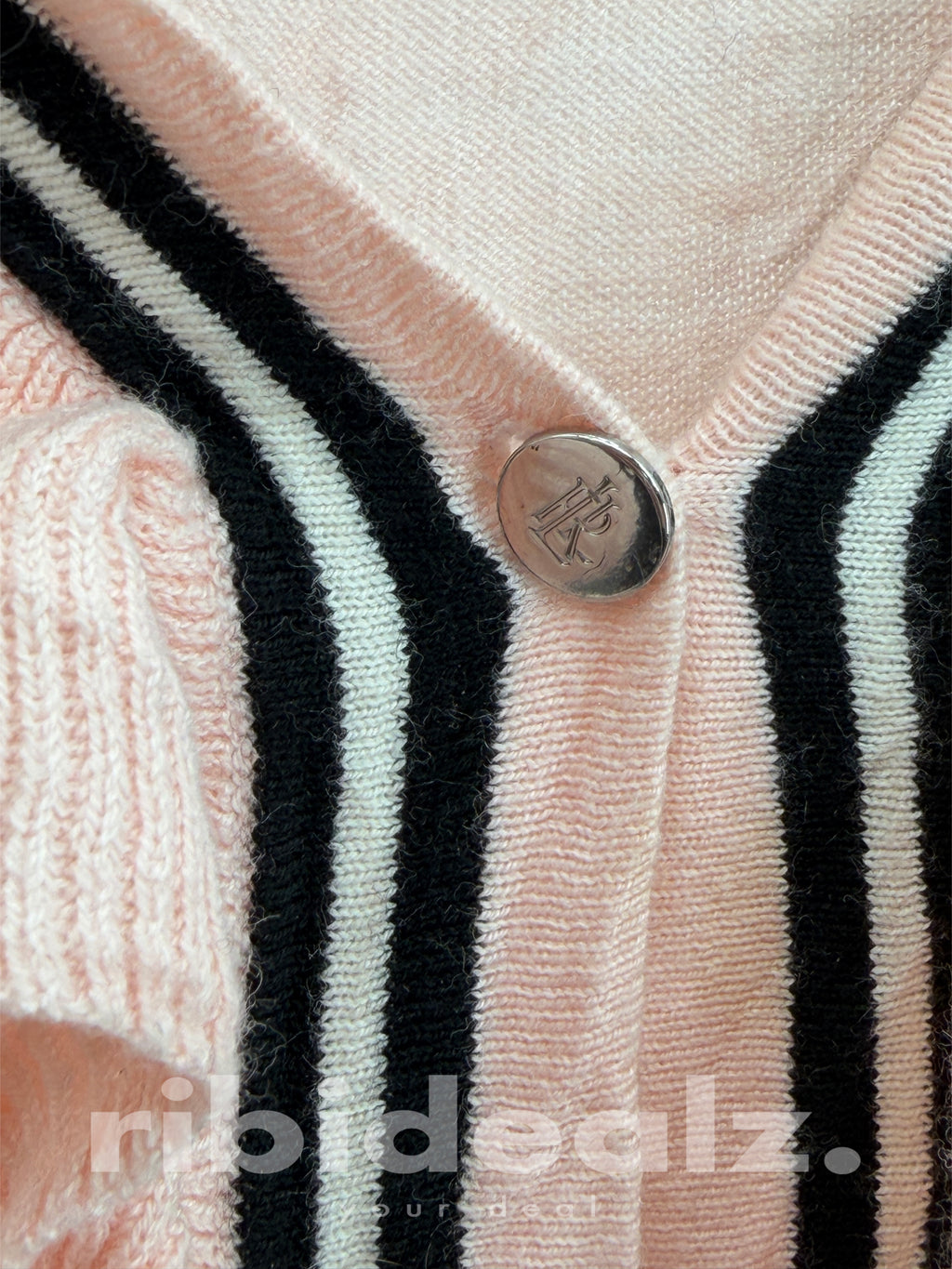 Lauren Ralph Lauren Strickjacke Rosa Rüschen Cardigan Größe XL 1X Damen