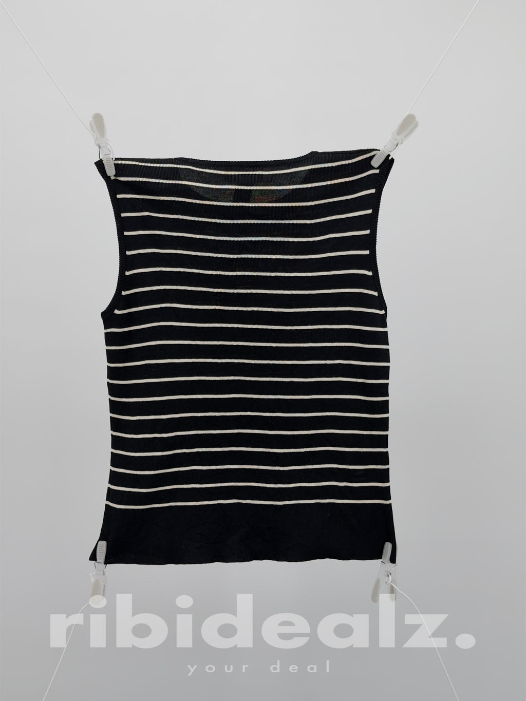 Lauren Ralph Lauren Seidentop Gestreift Schwarz Weiß Größe M Petite Damen
