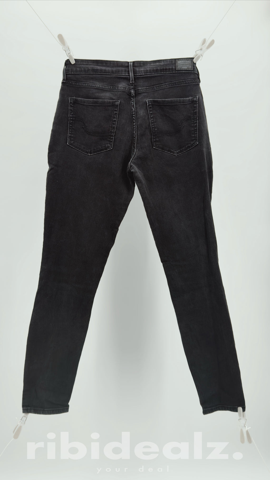 Levi’s Signature Jeans Damen Schwarz Mid-Rise W28 L30
