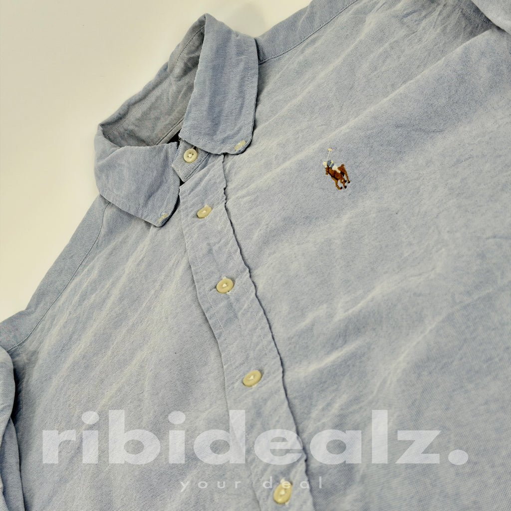 Polo Ralph Lauren Oxford Hemd Herren Hellblau Yarmouth L Button Down