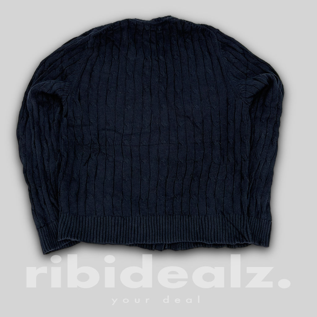 Tommy Hilfiger Strickjacke Damen Dunkelblau Cable Knit L Cardigan