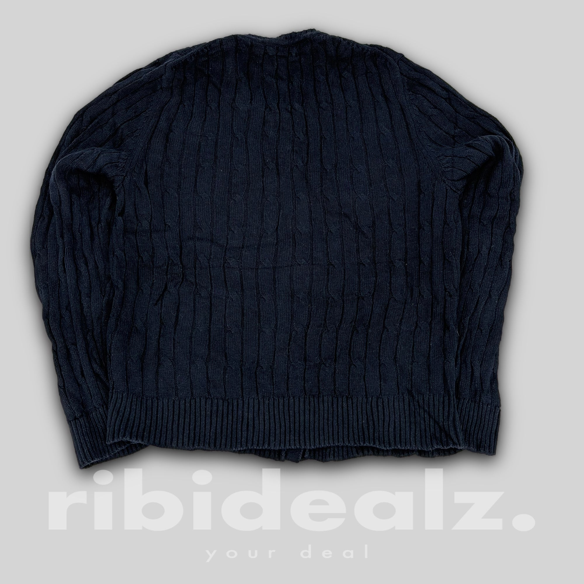 Tommy Hilfiger Strickjacke Damen Dunkelblau Cable Knit L Cardigan